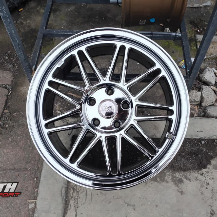 Velg mobil Innova Ring 17 HSR TOBA R17 Lubang baut 5 Warna Black Chrome
