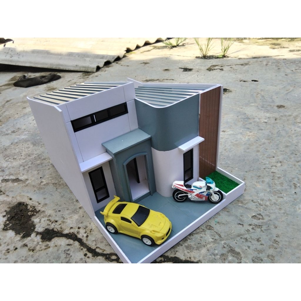 miniatur rumah minimalis modern
