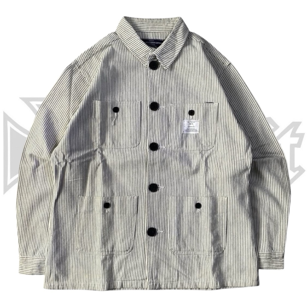 Striped Jacket White By Blue Water Urban Garment
