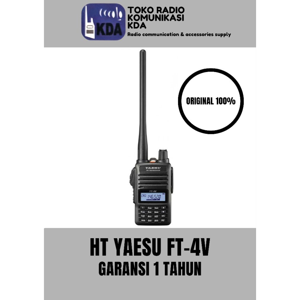 HT YAESU FT-4V | ORIGINAL | VHF FREQUENCY | GARANSI 1 TAHUN | YAESU FT4V | YAESU FT 4V | YAESU FT 4 