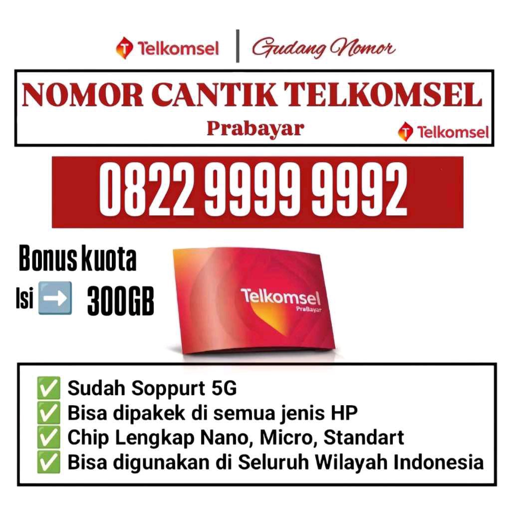 Kartu Perdana Nomor Cantik Premium Telkomsel 12 DIGIT- free Kuota 300 GB NASIONAL - EXP Panjang