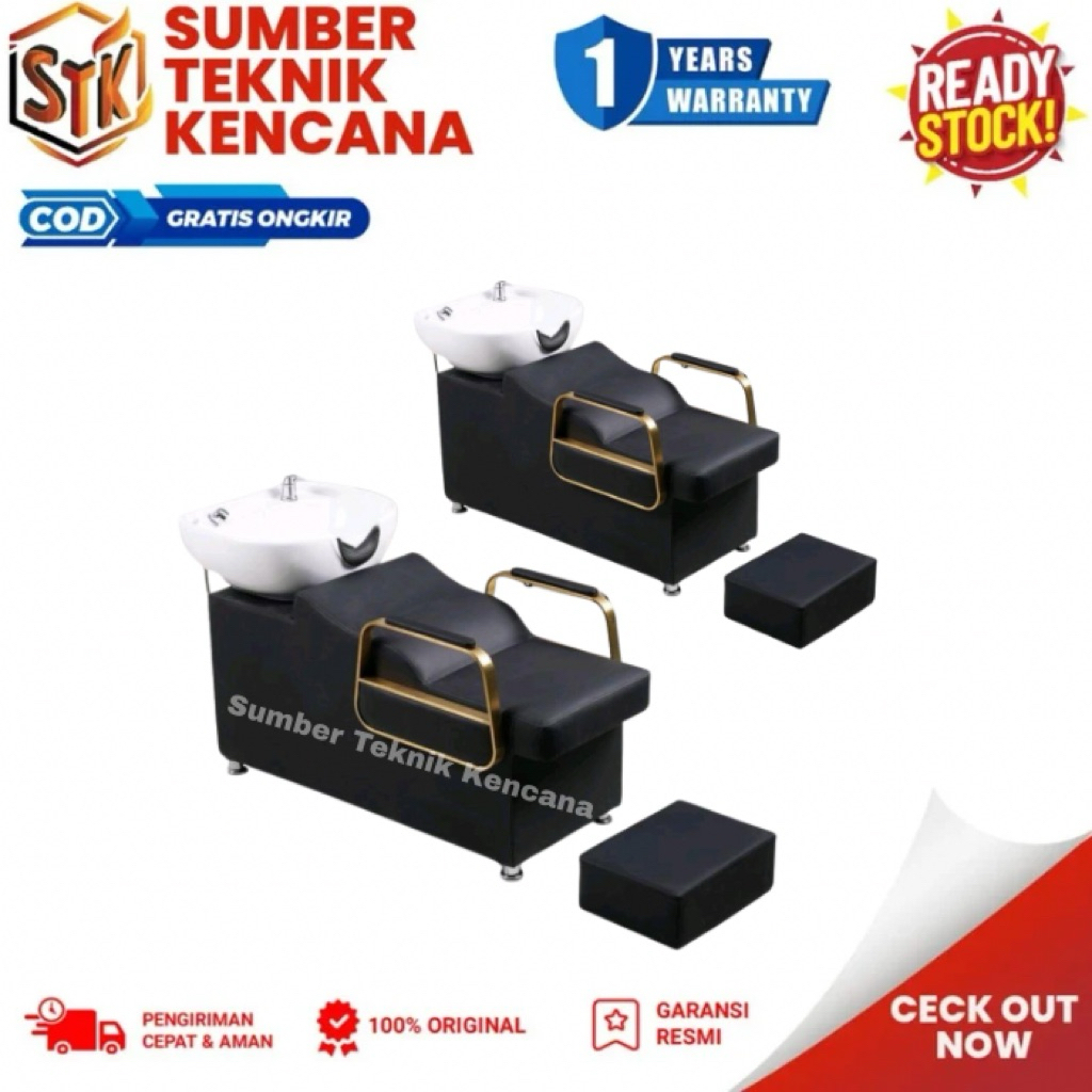 washback salon| kursi cuci rambut| kursi creambath - Black