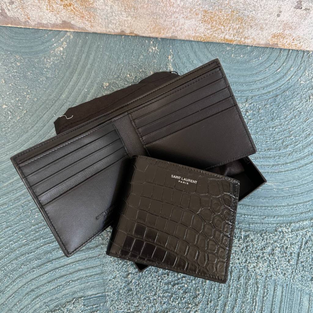 YSL east west bifold wallet