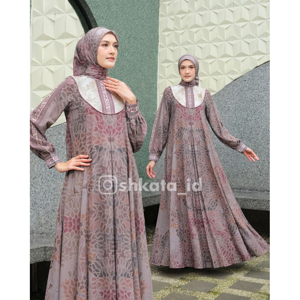 Premium Rosaline series by Shkata gamis kerudung