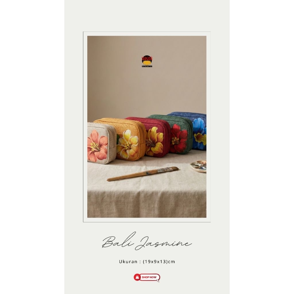 Tas Selempang / Sling Bag Lukis Bali Jasmine SHAGIDA • Souvenir & Oleh - oleh Khas Bali