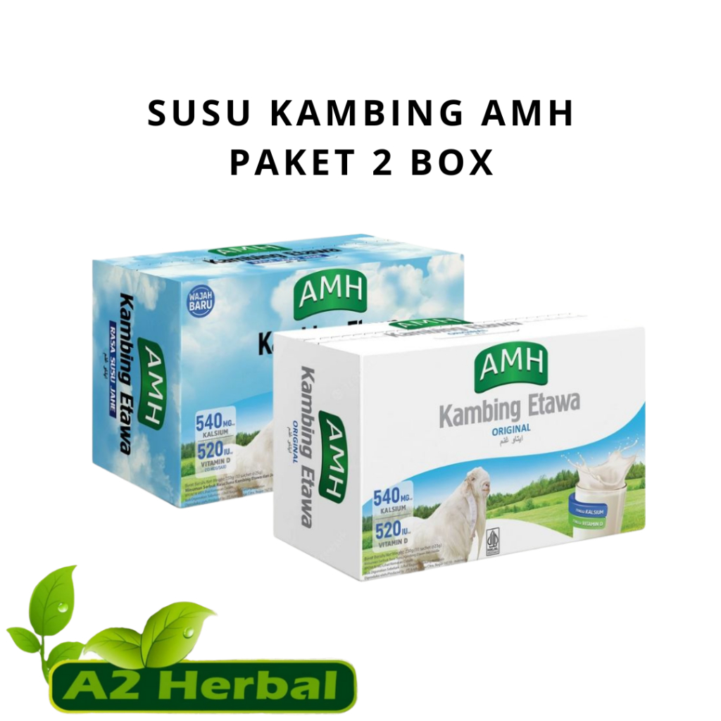 AMH Susu Kambing Etawa Paket 2 Box | Susu Kambing Bubuk AMH Paket Hemat