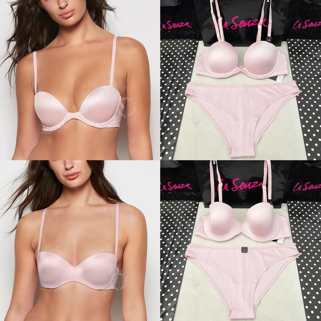 La Senza Strapless Bra Push Up Level 4 ( Tali Bisa Dilepas Pasang ) 32B 34B 34C 36B 36C 60265574 602