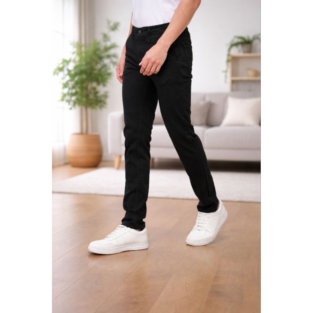 Celana Softjeans Pria Slim Fit Hitam