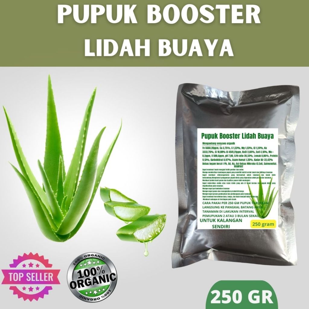 Pupuk Booster Organik Perangsang  Tanaman Lidah Buaya 250 GR Booster Penyubur Pelebat Lidah Buaya