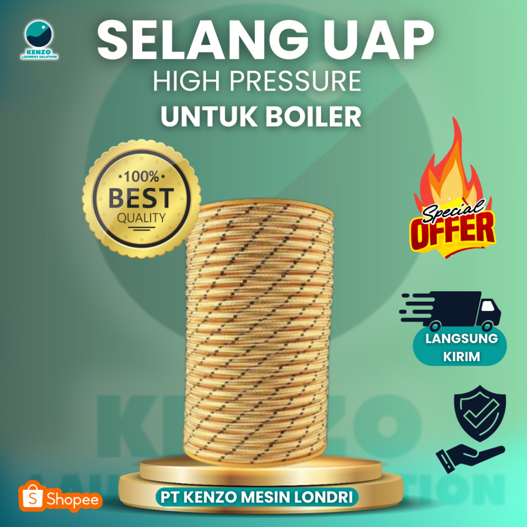 [KHUSUS BUNDLE DENGAN BOILER] SELANG UAP High Pressure meteran Untuk KENZO BOILER