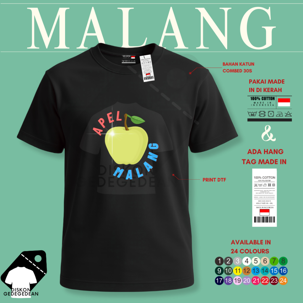 Diskongedegedean Kaos Souvenir Kota Malang Baju Tshirt Oleh Oleh Wisata Malang City Dewasa Anak Bany