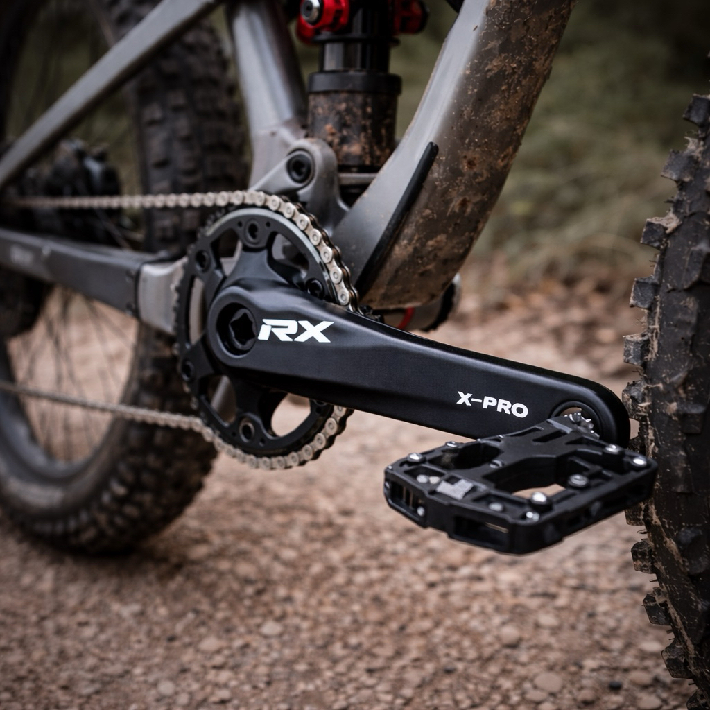 Lengan Engkol Sepeda Single Crank 170mm BCD 104 Forged Aluminium Alloy RX