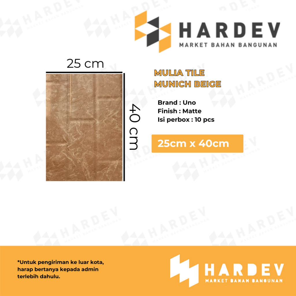 KIA 25x40 Munich Beige MATTE - keramik dinding