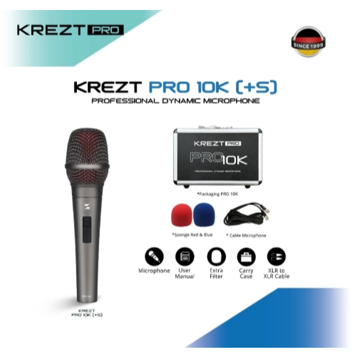 Mic KREZT PRO 10K Original Produk KREZT New Mic Vocal