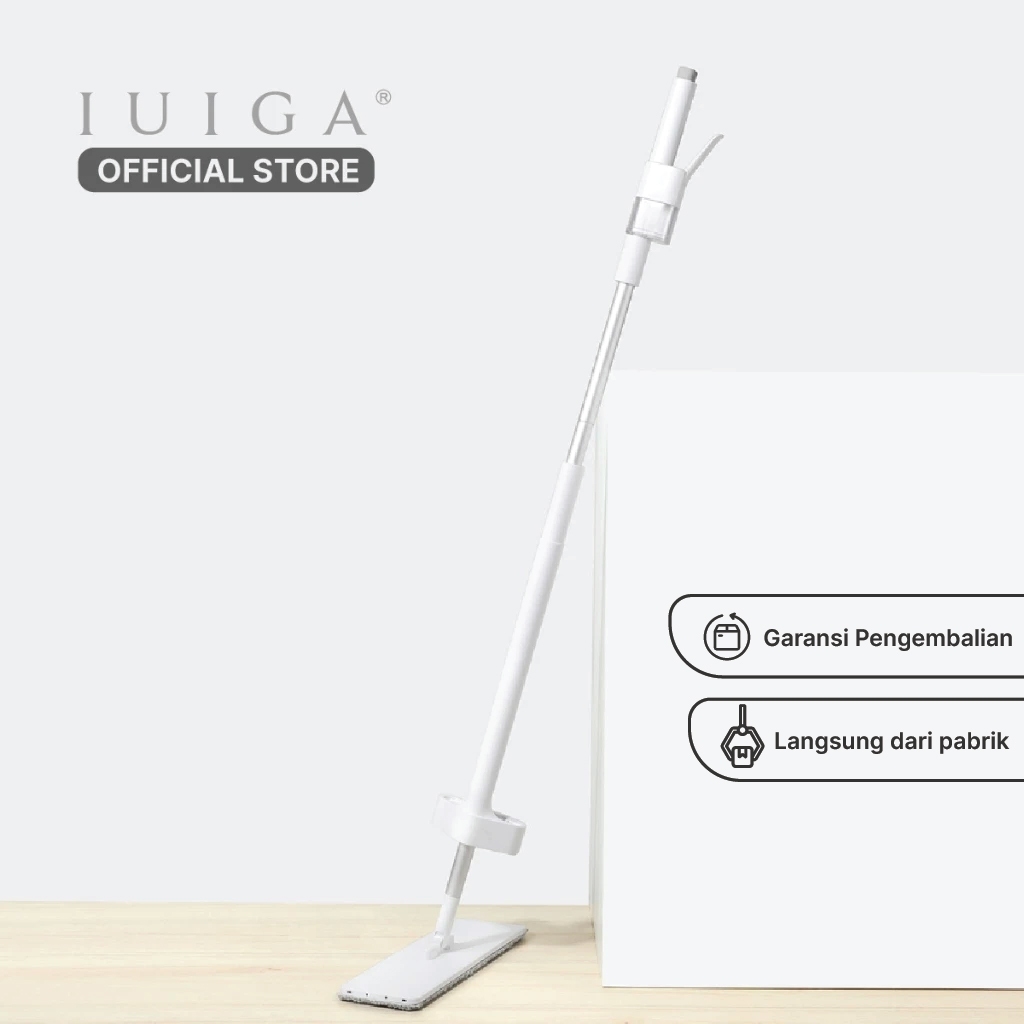 IUIGA Wet & Dry Microfiber Spray Mop - Pel Spray Lantai Microfiber Basah & Kering Set
