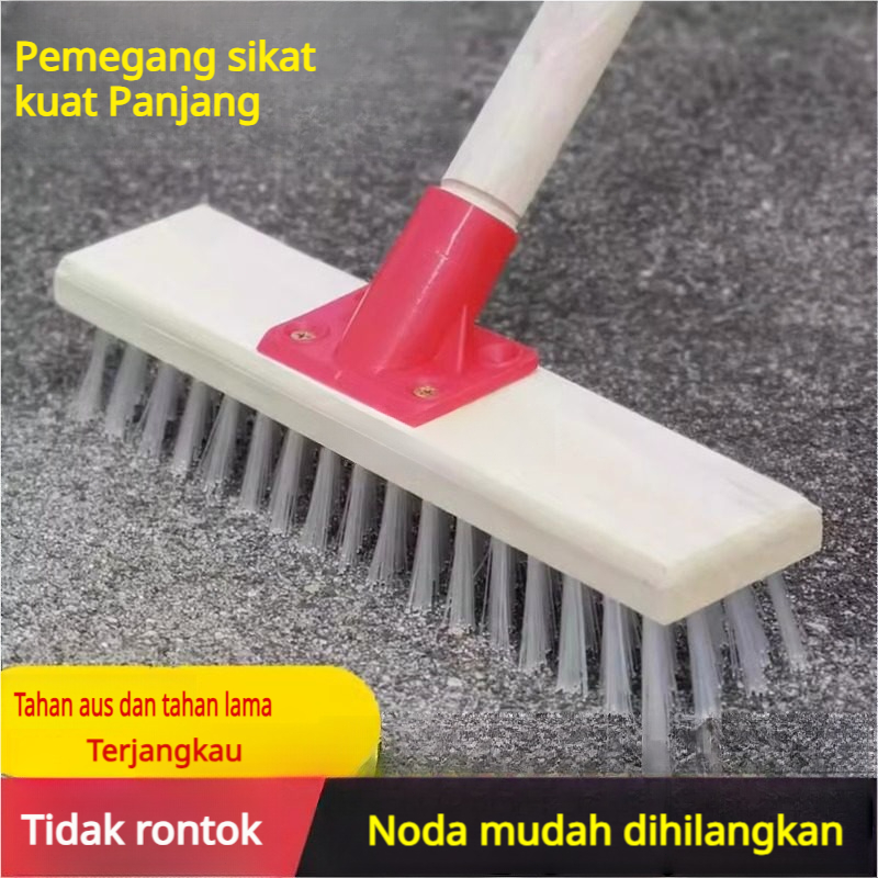 Sikat Kawat Baja 4.5CM Super Panjang - Sikat Besi Lantai Dek Beton & Permukaan Keras, Gagang Kayu Ko