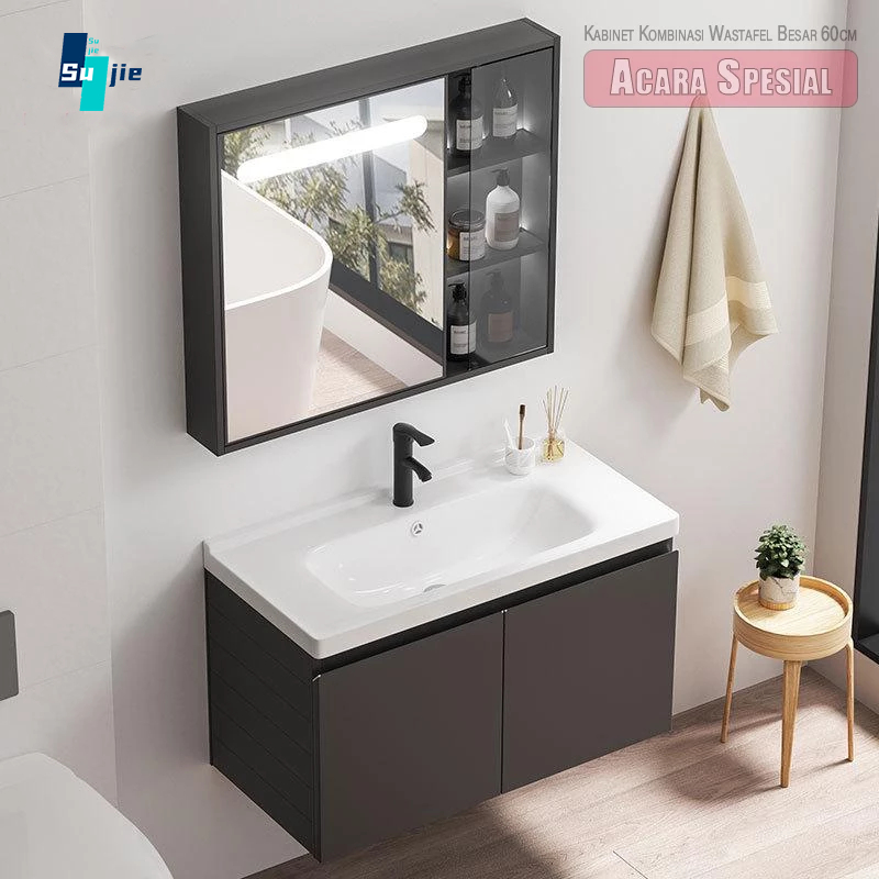 Kabinet Kamar Mandi (80CM)- Aluminium (Bathroom Cabinet)wastafel cabinet Kabinet Wastafel Kamar Mand