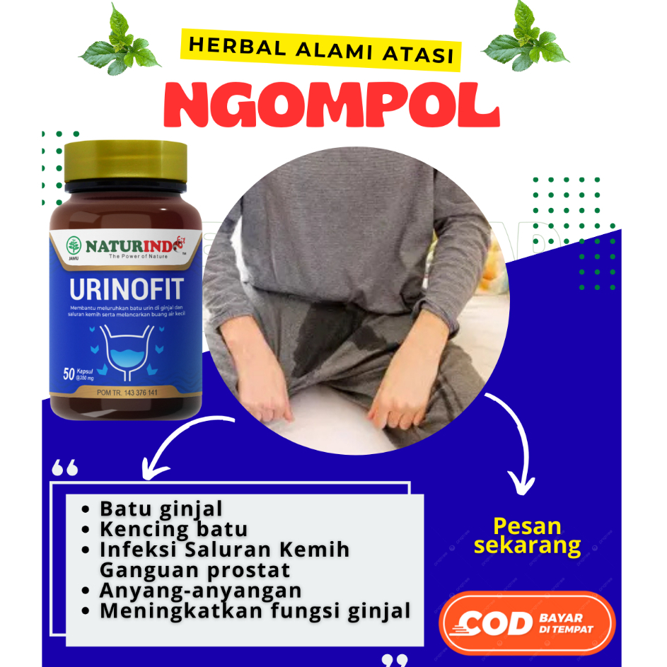 Obat Berhenti Ngompol Sering Ngompol Untuk Anak Dan Dewasa URINOFIT Isi 50 Kapsul