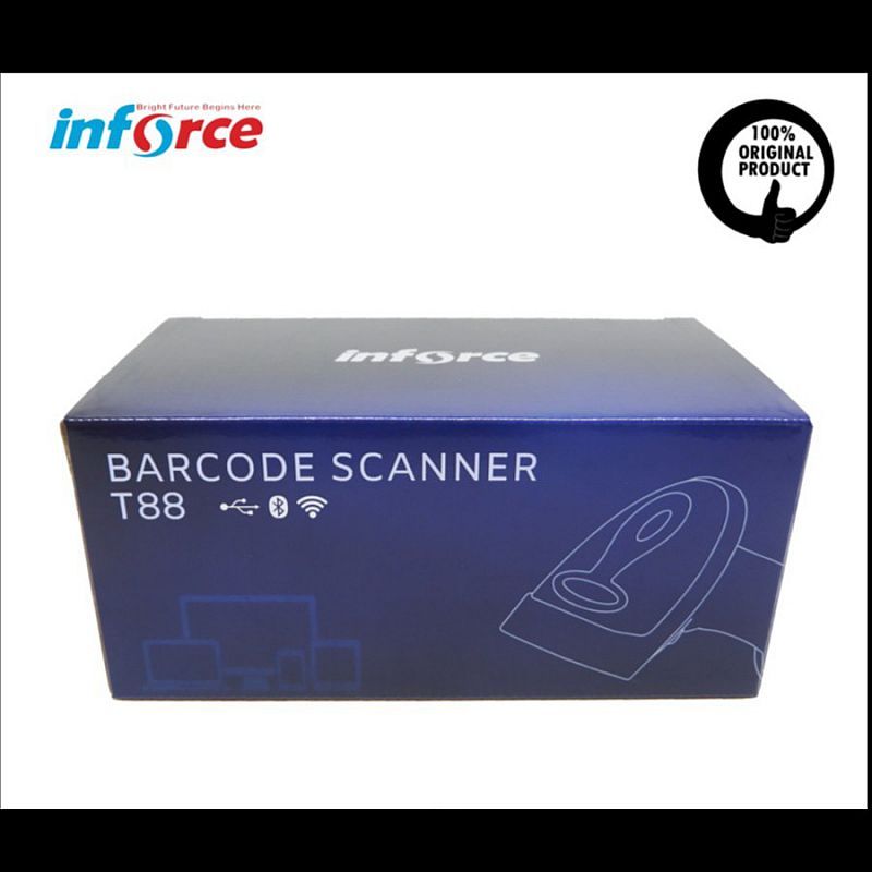 INFORCE WIRELESS BLUETOOTH USB BARCODE SCANNER T88 1D