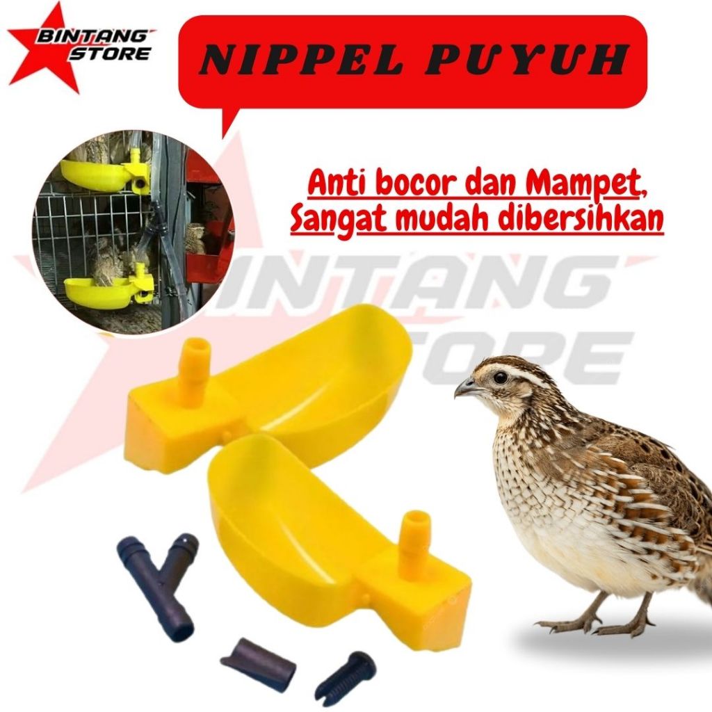 Nipple Nipel Nepel Puyuh P2 ARTUPIC Tempat Minum Niple Nippel Burung Puyuh Quaility