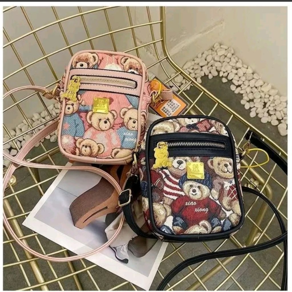 Tas Teddy Bear Selempang Wanita