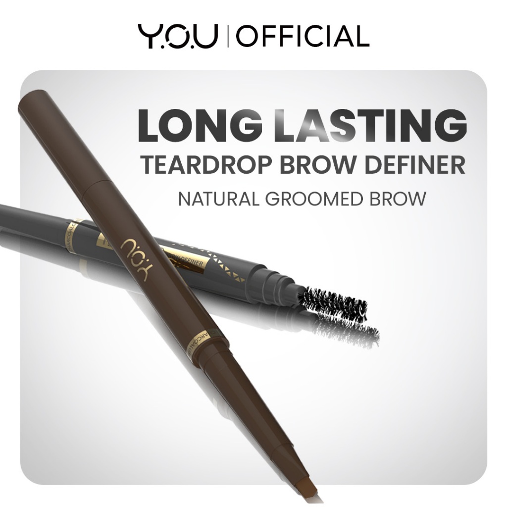 YOU Teardrop Brow Definer Pensil Alis Waterproof Pigmented Tahan Lama Makeup Mata