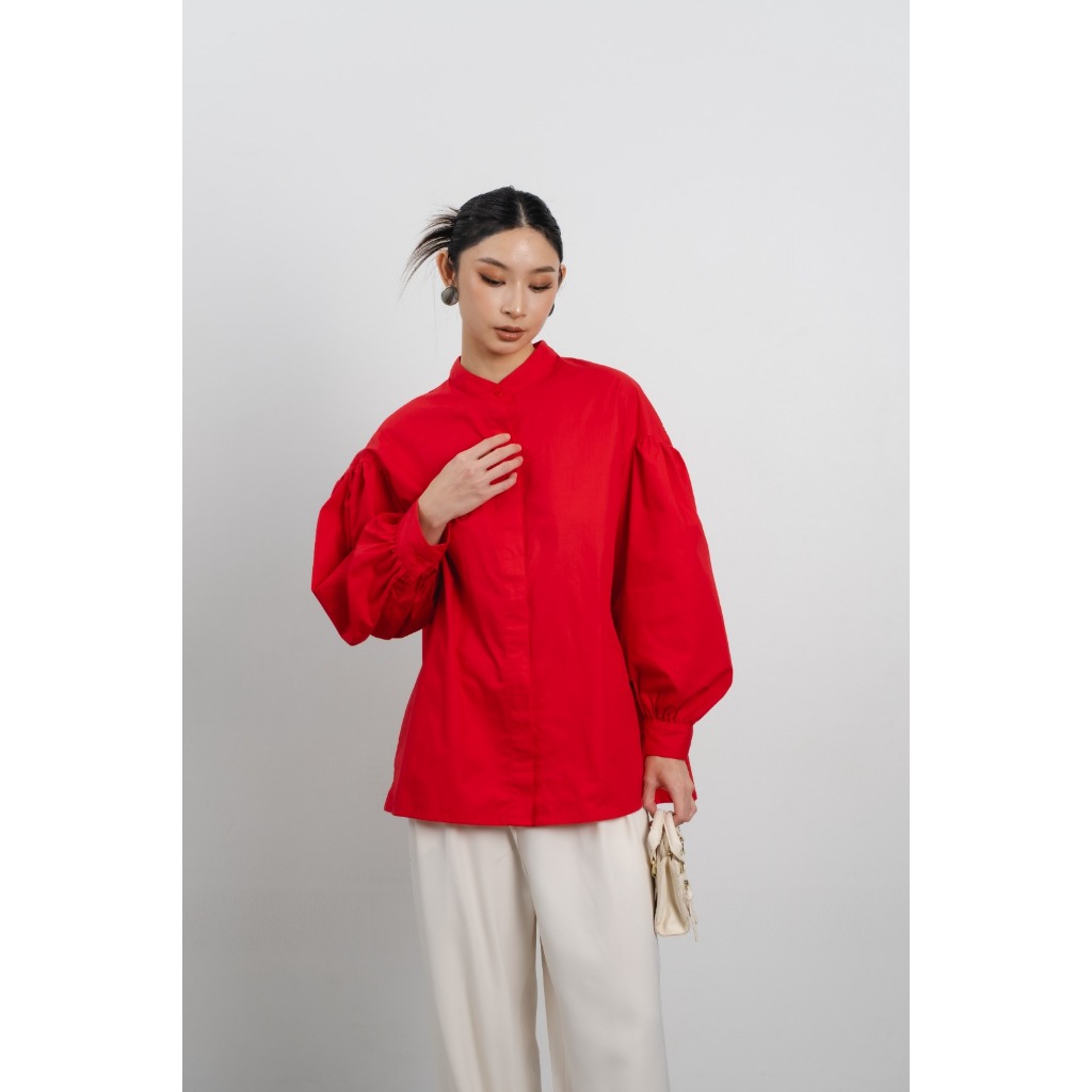 Seminggu.rtw - Tara Puff Longsleeve Shirt ( SAMPLE SALE )