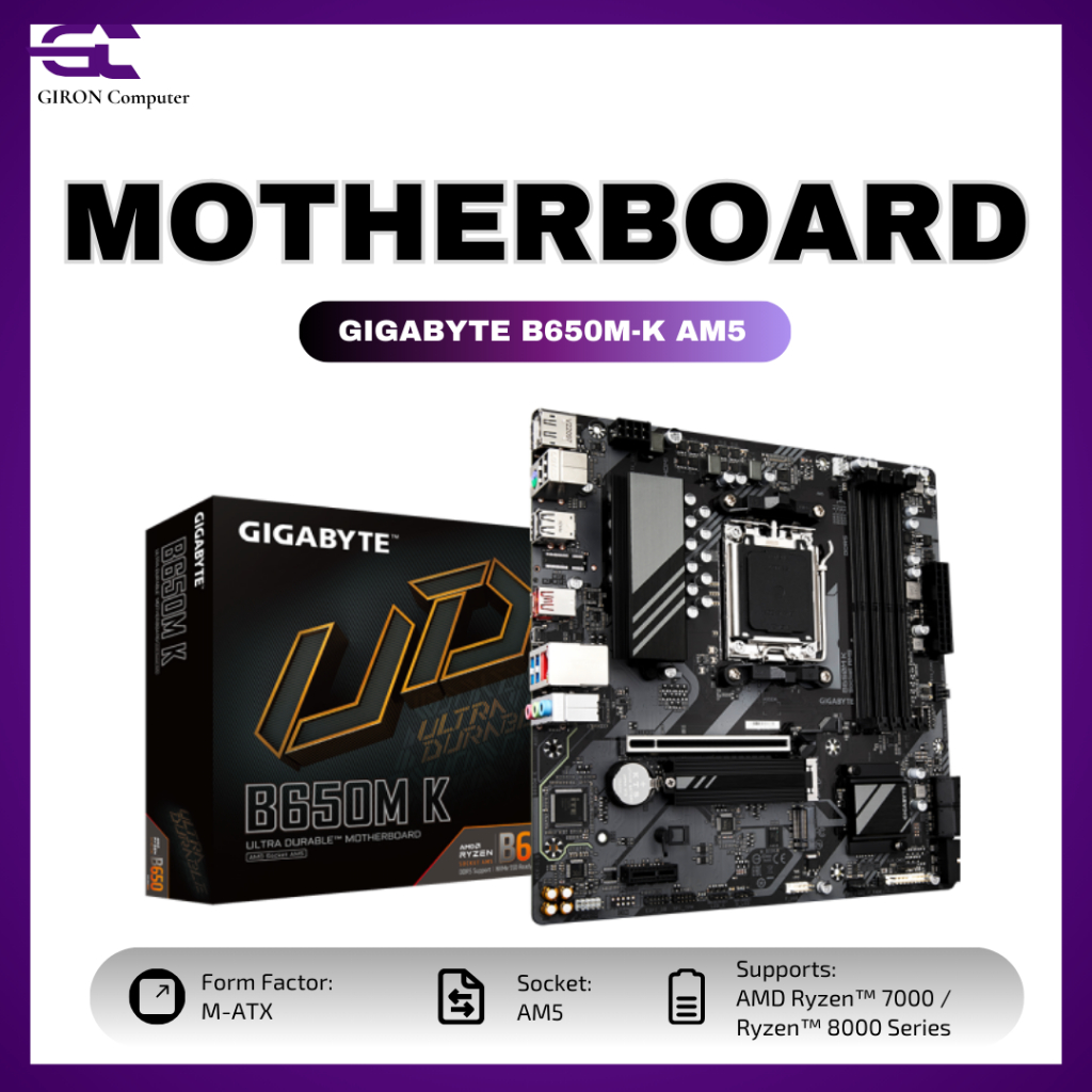 GIGABYTE B650M-K (AMD AM5,B650,DDR5)