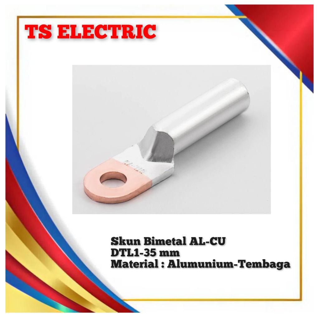 Skun Bimetal AL-CU 35 mm / Skun Kabel Bimetal DTL-1-35 ALCU / Scun Sepatu Kabel 35mm Alumunium-Temba