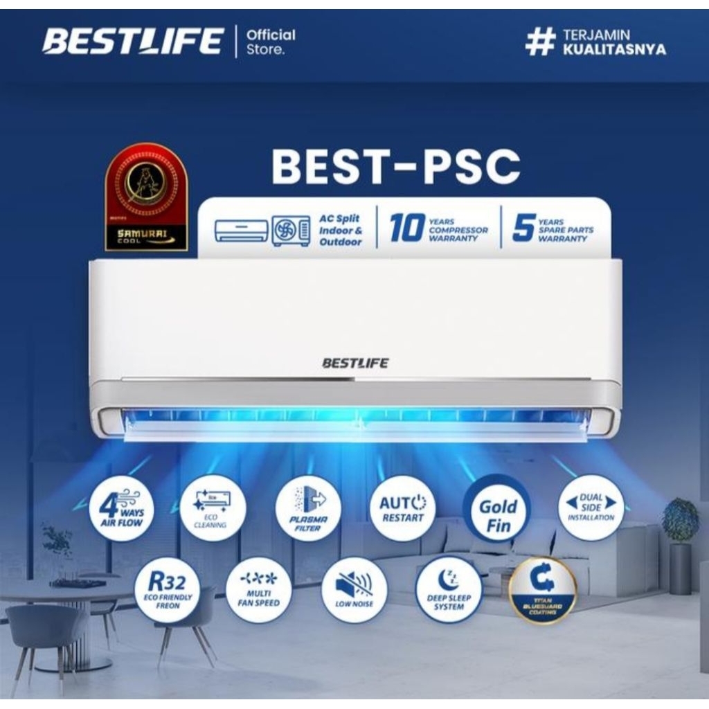 AC BESTLIFE 1/2PK 05PSC PLASMA SAMURAI COOL AC BESTLIFE 1/2PK