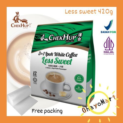 ChekHup White Coffee Less Sweet / Chek Hup Isntant Coffee 3in1 less sugar 420g