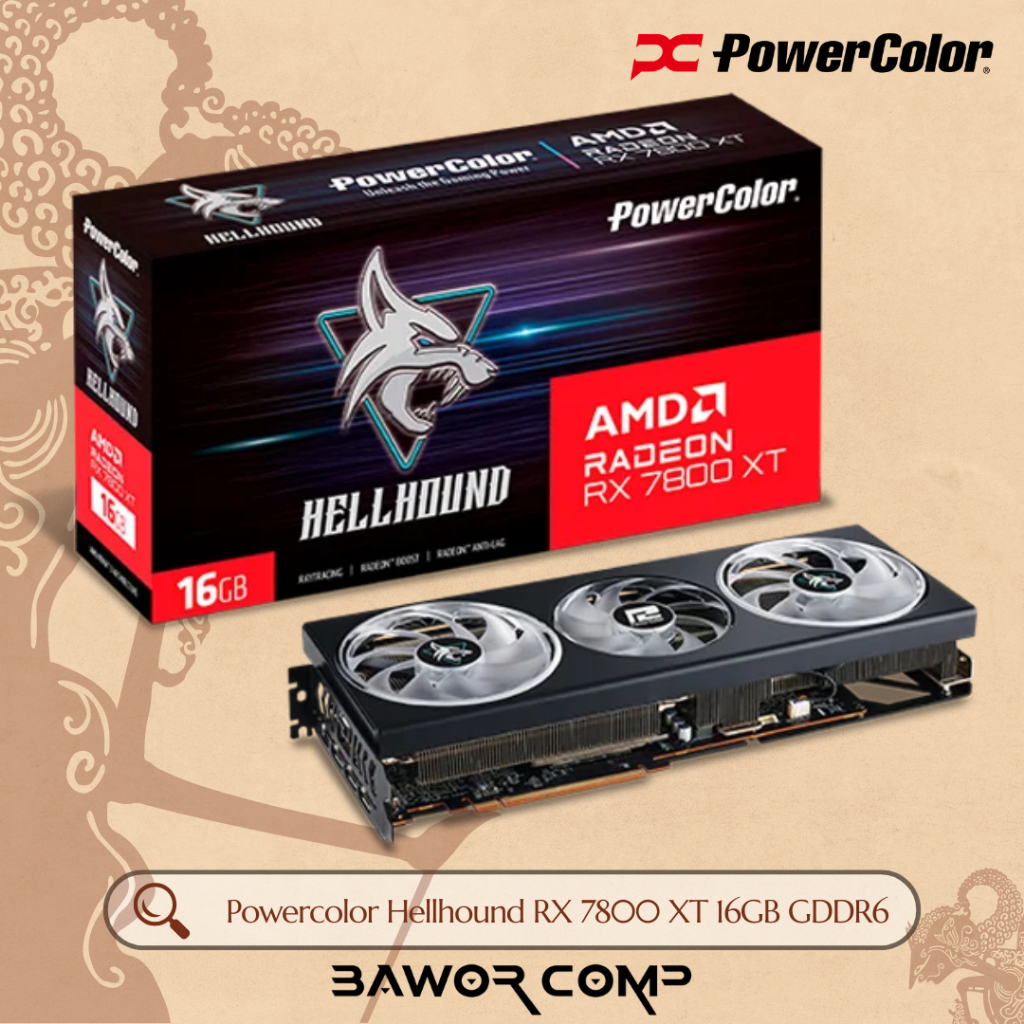 PowerColor Radeon RX 7800 XT 16GB GDDR6 Hellhound | VGA RX7800XT