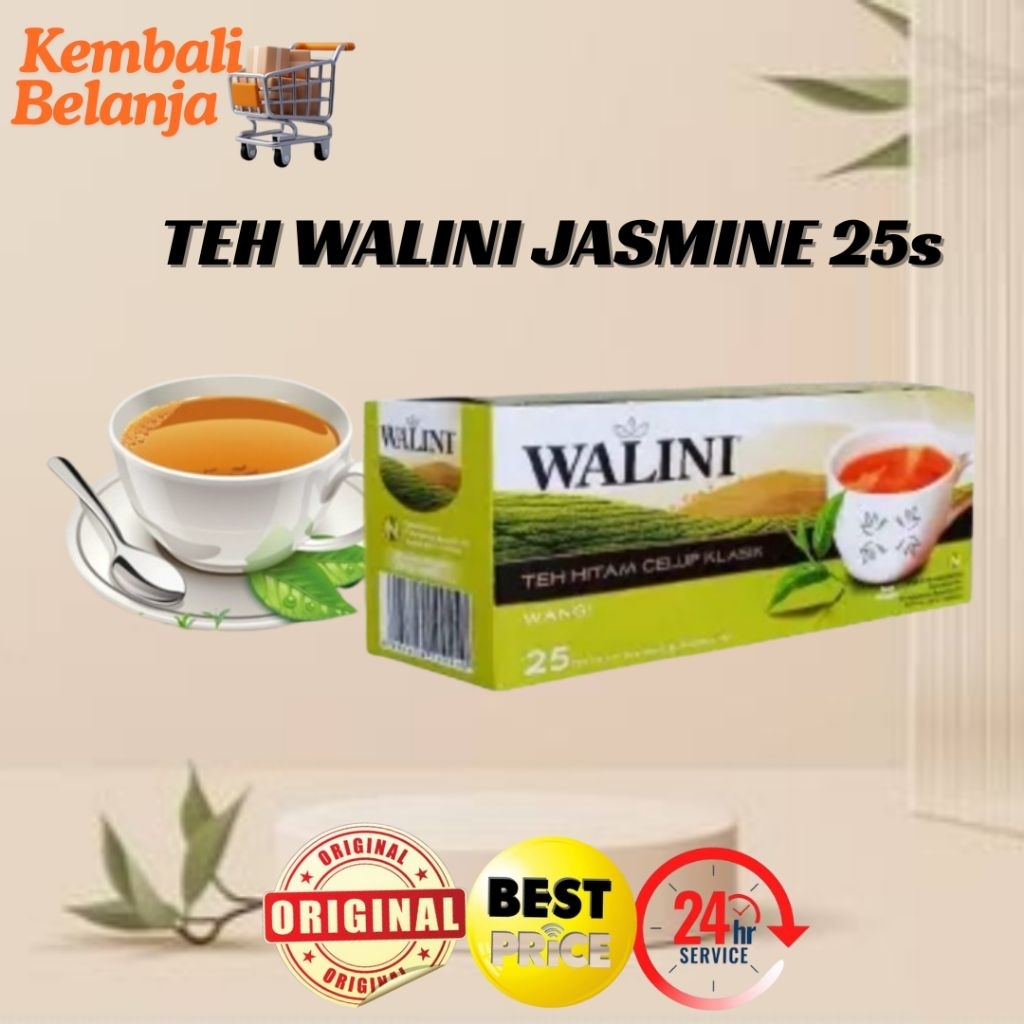 Teh Celup Walini Jasmine 25s/ Teh Hitam Celup Klasik/ Teh Hitam Klasik Walini/ Teh Walini Jasmine