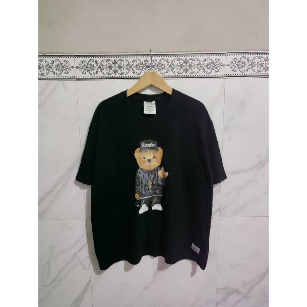 Kaos Stigma Compton Bear Vatos Society Hitam
