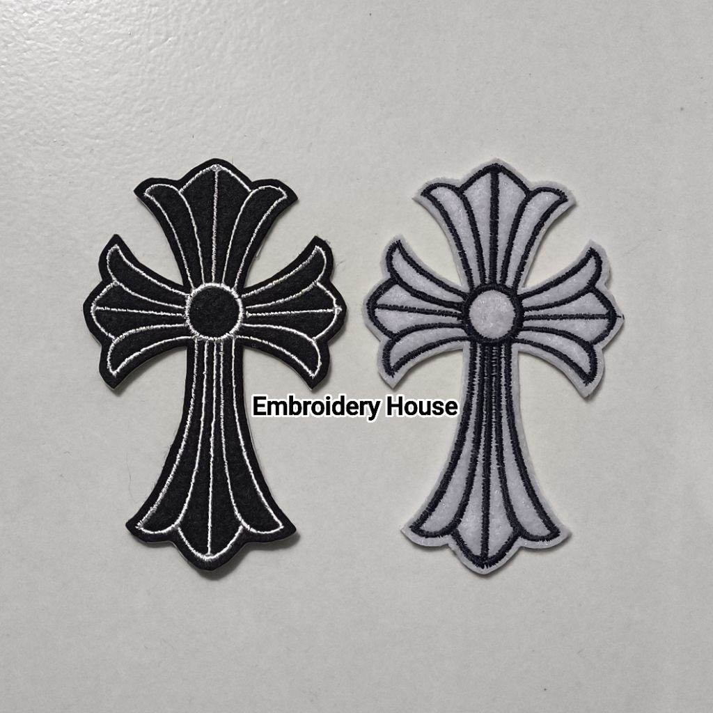 Patch Bordir Emblem Logo Chrome Hearts