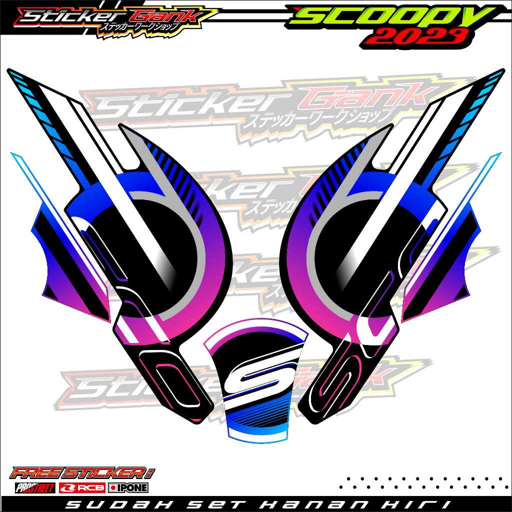 STRIPING VARIASI HONDA SCOOPY 2023 ORI / STICKER LIST VARIASI MOTOR HONDA SCOOPY 2023 ORI