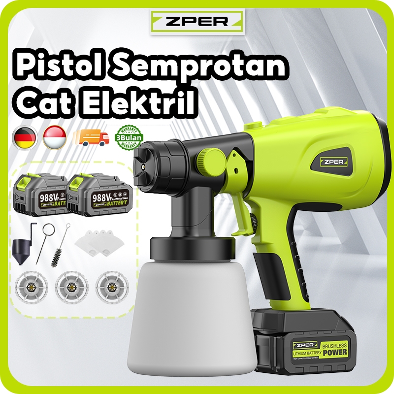 ZPER Alat cat Semprot  listrik spraygun cordless 800W Min Electric SprayGun Baterai Kompresor mini c