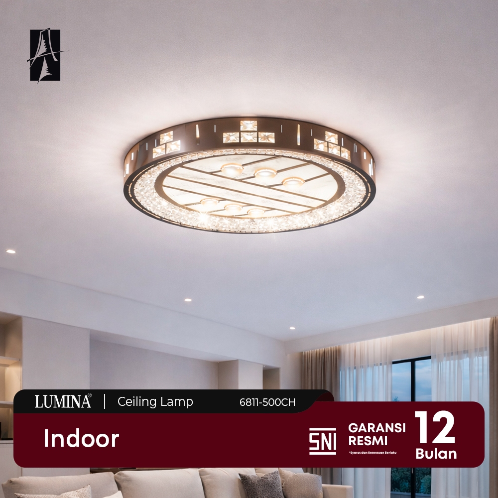 Lumina - Lampu Plafon Indoor Mewah Modern Ceiling Lamp Crystal LED Model Garansi Resmi 12 Bulan SNI 