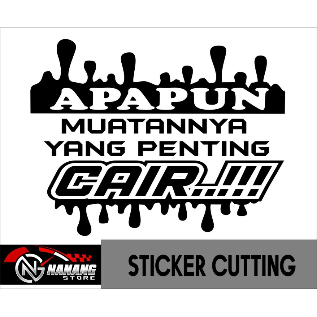 sticker cutting kata kata kaca samping dan bodi mobil pick up / truck.