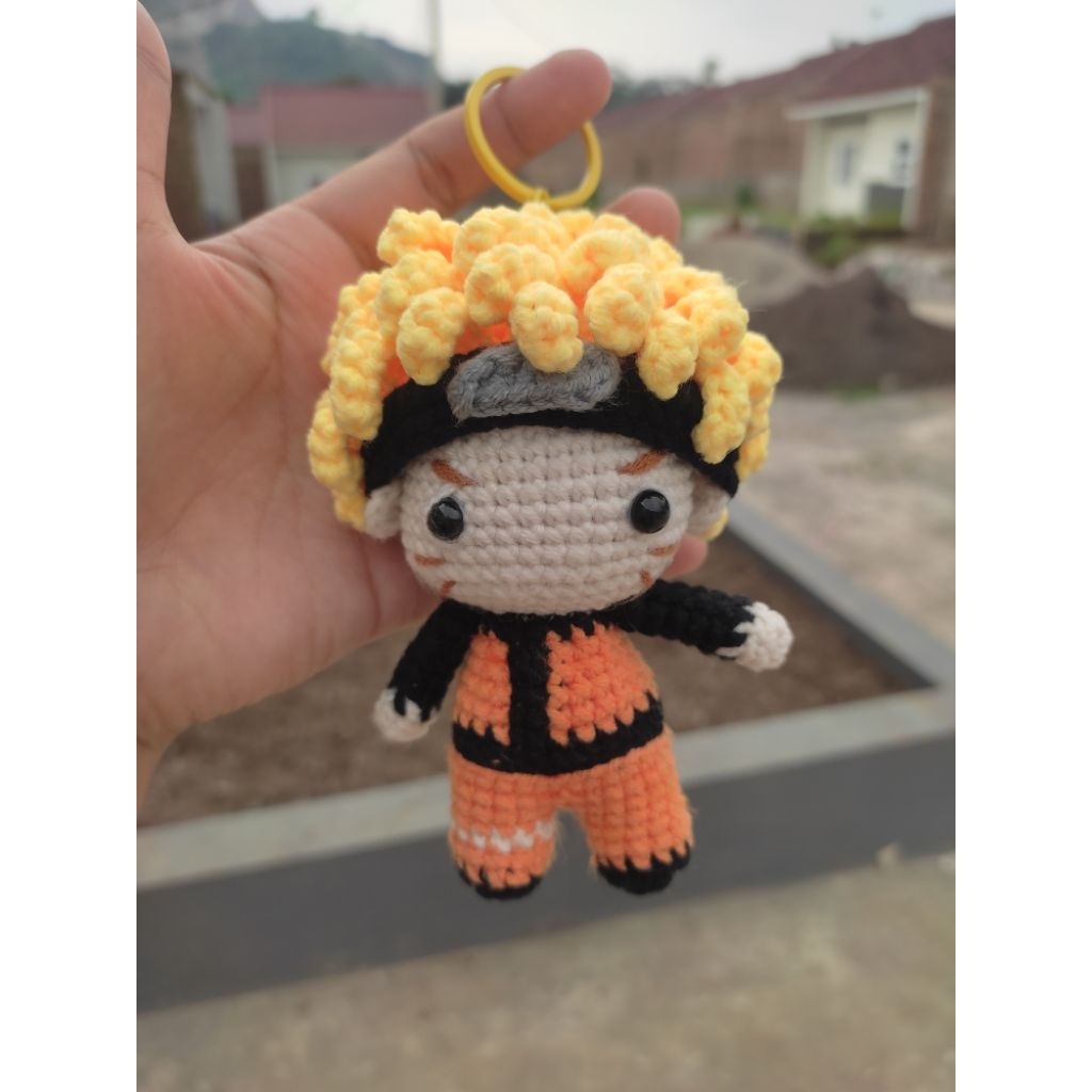 Pre-Order Gantungan Kunci Rajut Amigurumi Naruto || Souvenir Gift