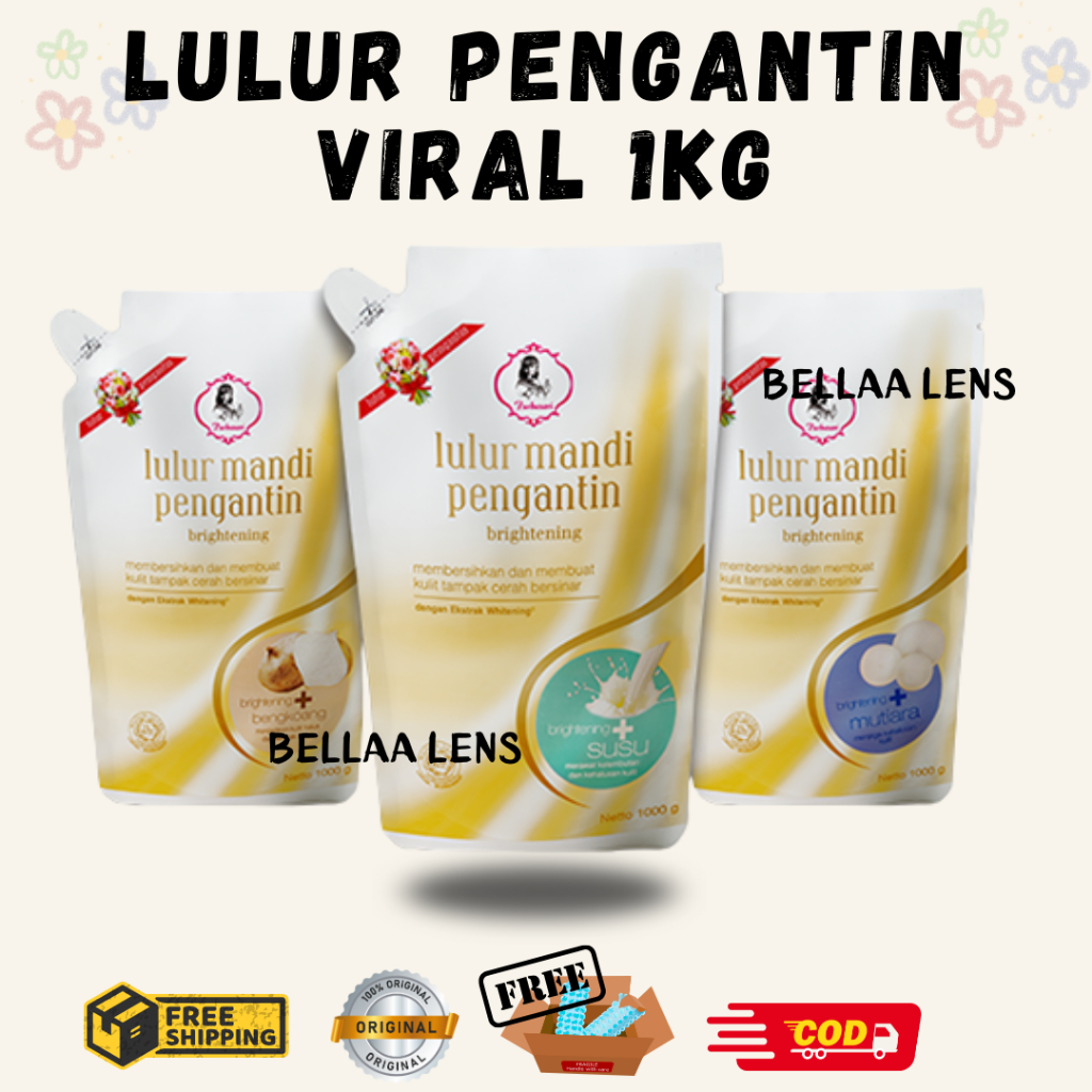 PURBASARI Lulur Mandi Pengantin 1000g Series Lulur Mandi Purbasari 1kg