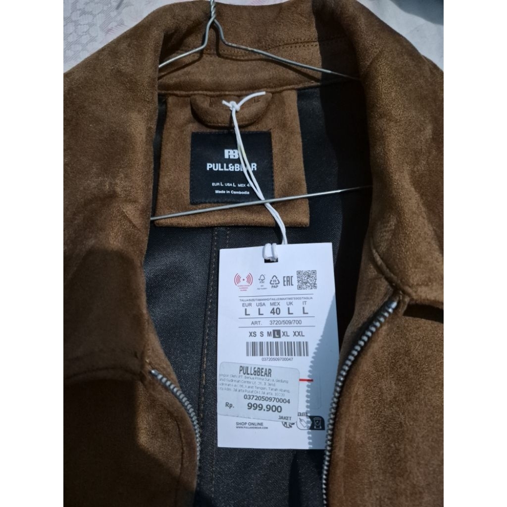 Jaket Pull&Bear Suede Imitasi