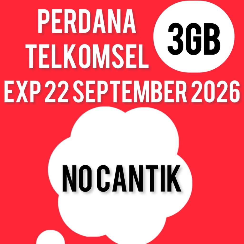 Perdana Telkomsel 3GB 11 DIGIT NO CANTIK