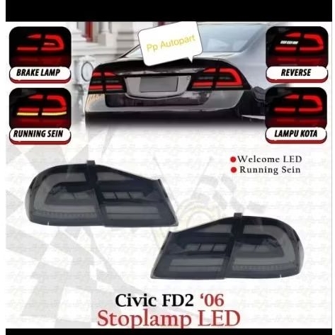Stoplamp led civic fd wellcome led running sein