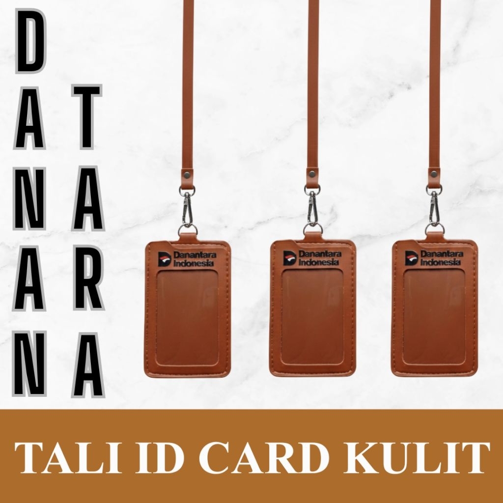READY TALI ID CARD KULIT DANANTARA / LANYARD KULIT DANANTARA PREMIUM, TERMURAH, KUALITAS TERJAMIN