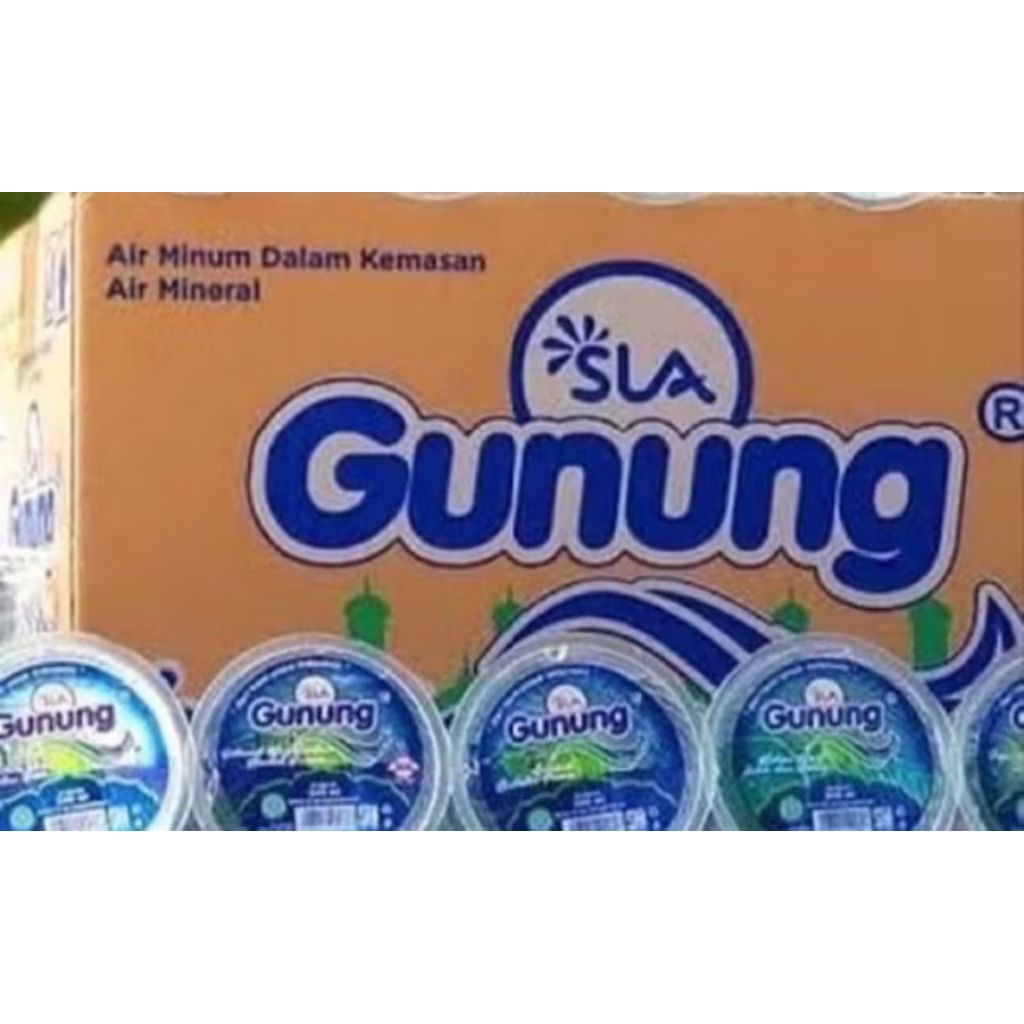 air gunung kemasan gelas 1 dus