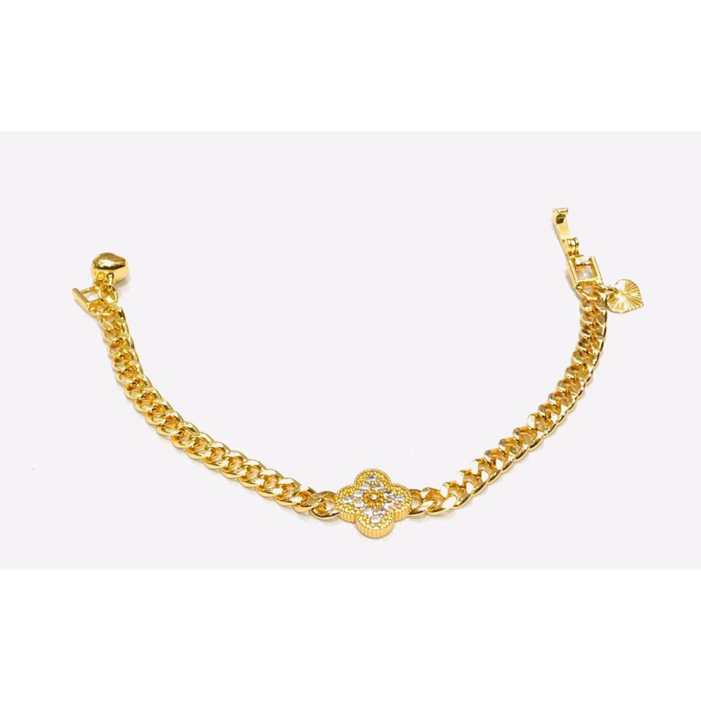 gelang rantai lapis emas titanium karakter anak