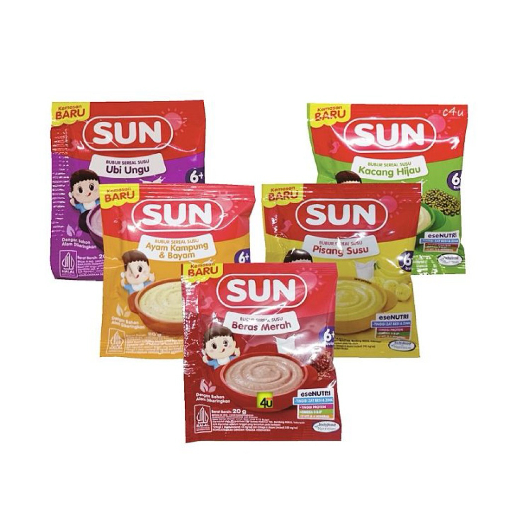 Sun bubur sereal sachet 20gr per 8 sachet bubur bayi