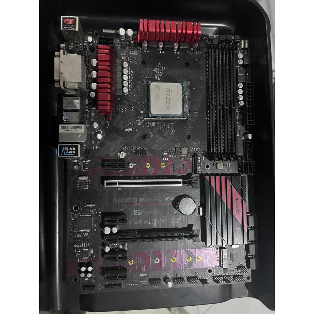[BISA NEGO] Paket Mobo ASRock AB350 Gaming K4 (BIOS P6.40)  AM4 Bukan AM5 LGA 1151 LGA 1851+ Ryzen 3