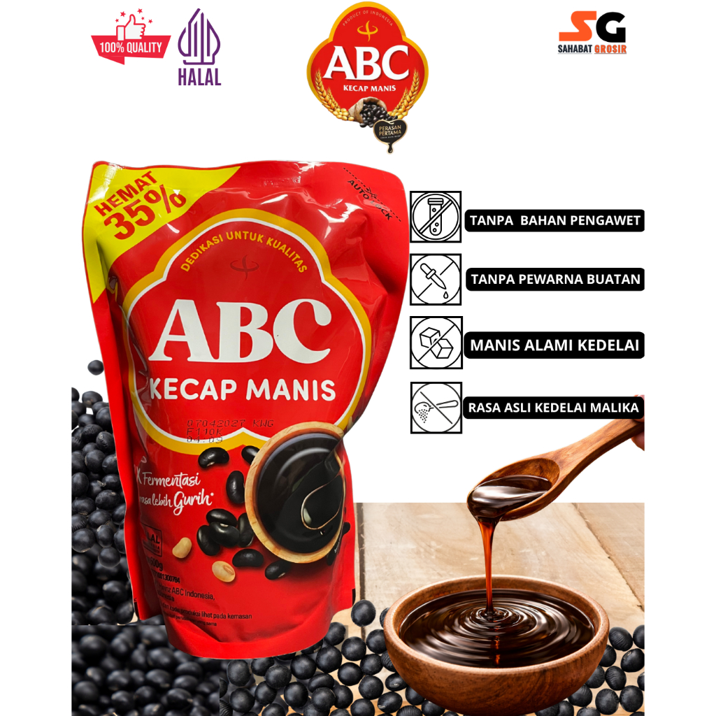 Kecap Manis ABC 600ml Original Rasa Gurih Kental-Kecap Manis ABC Favorit Keluarga – Rasa Manis Gurih
